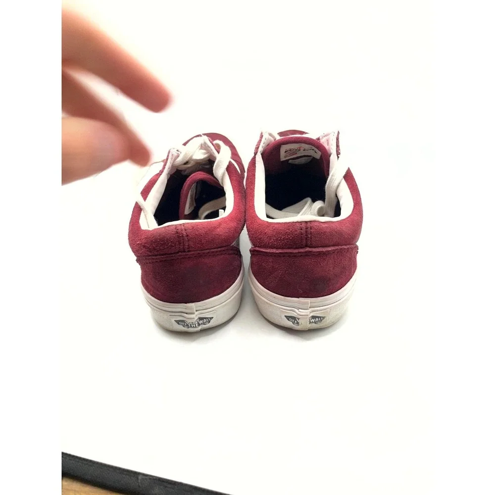 Vans Old Skool Burgundy Suede Skateboard Shoes VN000D7Z4QU Mens 6 Womens 7.5